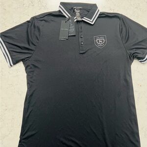 Noel Asmar Equestrian Black Polo Large with White Accents NWT